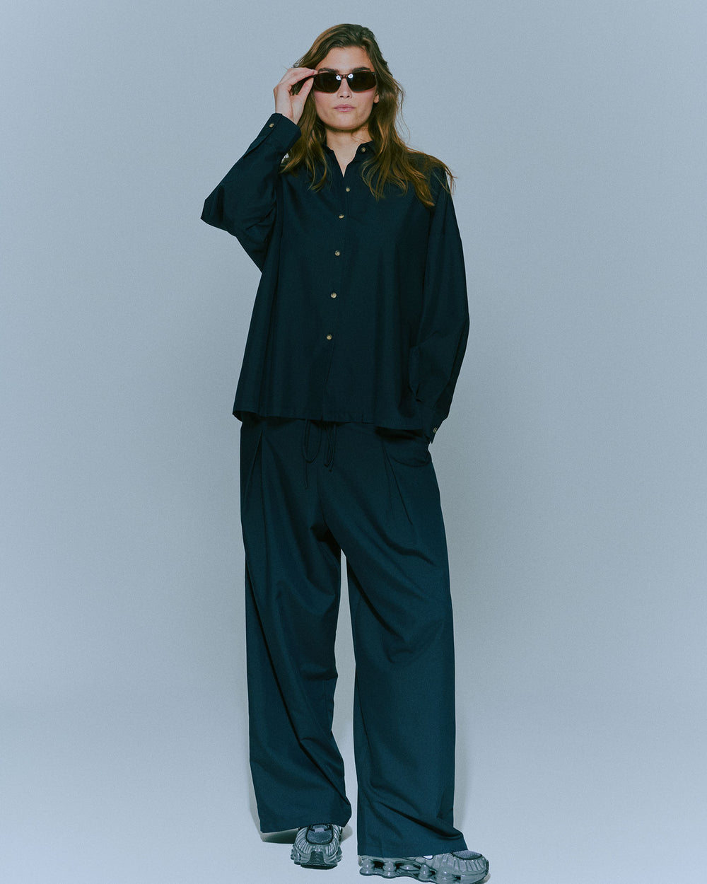 Pleated Wide Leg Pant