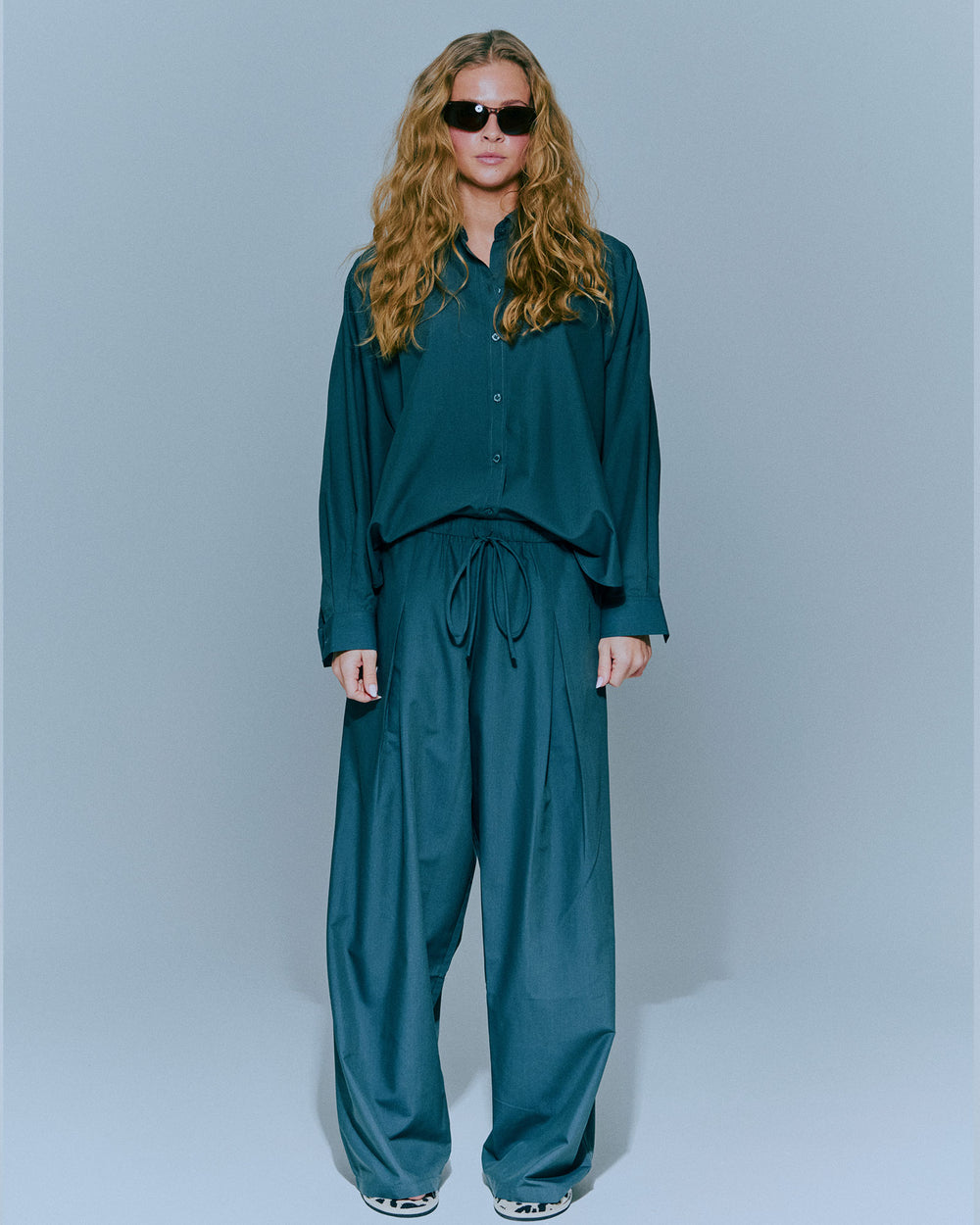 Pleated Wide Leg Pant