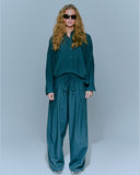 Pleated Wide Leg Pant