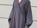 Long Ruffle Wrap Dress