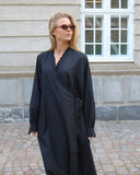 Long Ruffle Wrap Dress
