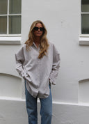 Ruffle Sleeve Long Shirt
