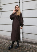 Long Ruffle Wrap Dress