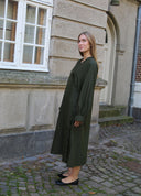 Long Ruffle Wrap Dress