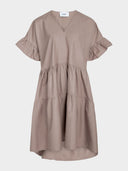 SS V Neck Drop Back Dress