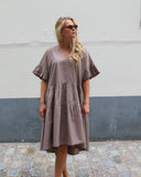 SS V Neck Drop Back Dress