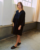 Short Bubble Sleeve V-Neck Dress