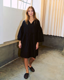 Short Bubble Sleeve V-Neck Dress