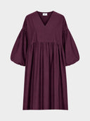Short Bubble Sleeve V-Neck Dress