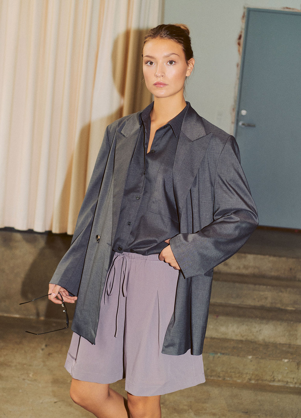 Pleated Wide Shorts