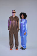 Straight Leg Silk Pant