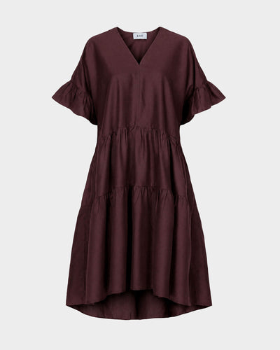 SS V Neck Drop Back Dress