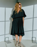 SS V Neck Drop Back Dress