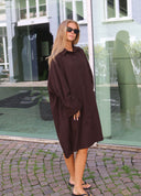 Wide Cuff LS Shirt Dress