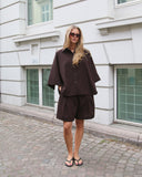 Pleated Wide Shorts