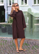 Wide Cuff LS Shirt Dress