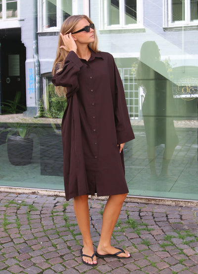Wide Cuff LS Shirt Dress