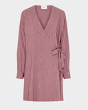 Plain Short Wrap Dress