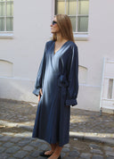 Plain Long Wrap Dress