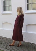 Long Flared Sleeve Wrap Dress