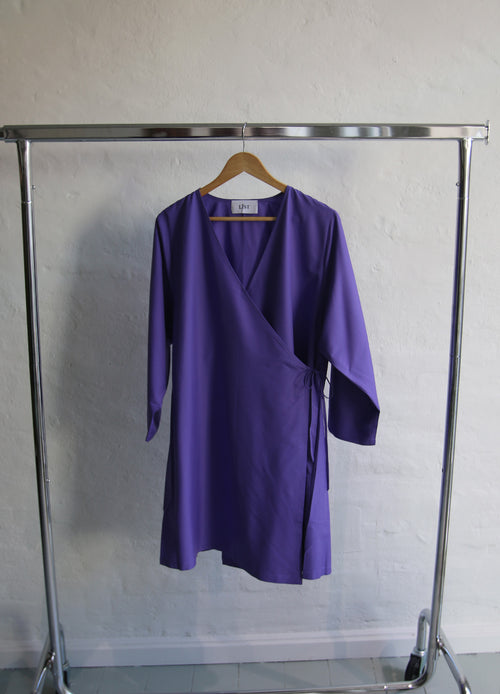 Flared Sleeve Wrap Dress