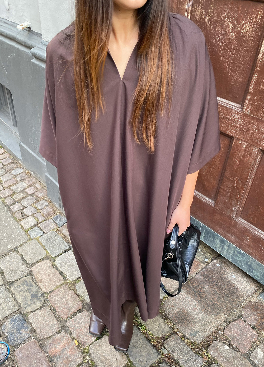 Wrinkle O-Neck Dress image 6