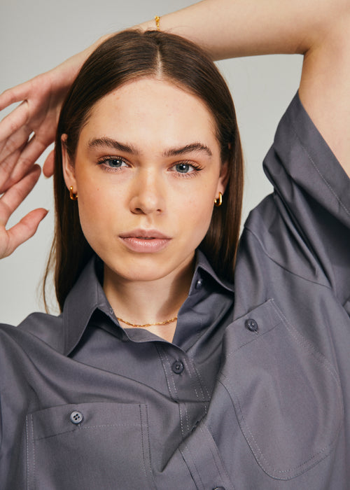 Short Sleeve Cropped Shirt